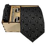 ست کراوات و دستمال جیب و دکمه سردست مردانه مدل 442