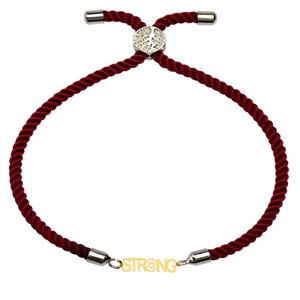 دستبند طلا 18 عیار زنانه کرابو طرح strong مدل kr100396 