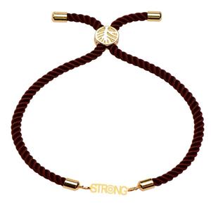 دستبند طلا 18 عیار زنانه کرابو طرح strong مدل kr100403 