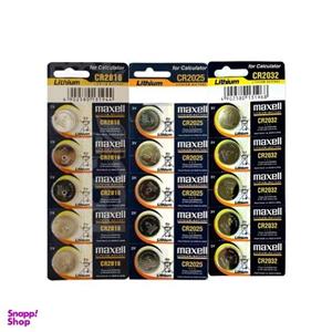 باتری سکه ای مکسل مدل CR2016  CR2025  CR2032 مجموعه ۶ عددی