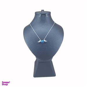گردنبند نقره زنانه سواروسکی مدل قلب بال دار کد 2