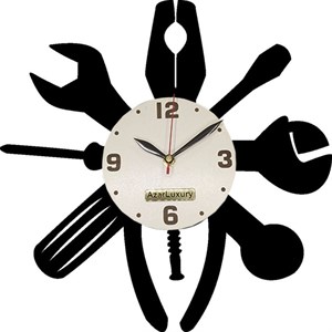 ساعت دیواری آذرلاکچری طرح تعمیرگاه کد002