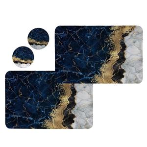 زیربشقابی طرح سنگ کد 8474 مجموعه 2 عددی همراه زیر لیوانی