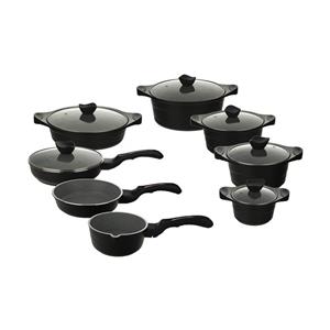 سرویس پخت ‌و پز 14 پارچه عروس مدل موج Aroos Moj Cookware Set Pcs 