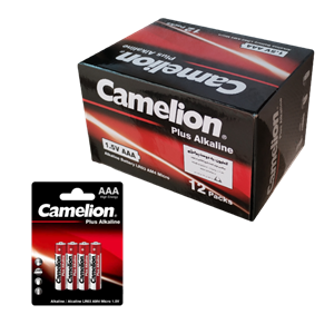 باتری قلمی و نیم قلمی کملیون مدل Plus Alkaline کد 48 مجموعه 48 عددی