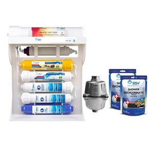 دستگاه تصفیه کننده آب اس اس وی مدل Starline x900 به همراه فیلتر دوش و شارژ یدک وزن 140 گرم مجموعه 2 عددی