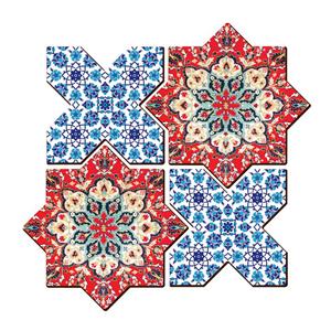 زیر لیوانی مدل فرش و کاشی مجموعه 4 عددی