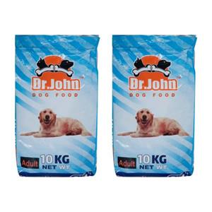 غذای خشک سگ دکتر جان مدل اکونومی وزن 10 کیلوگرم بسته 2 عددی 