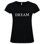 تی شرت آستین کوتاه زنانه الیسا طرح DREAM کد A073