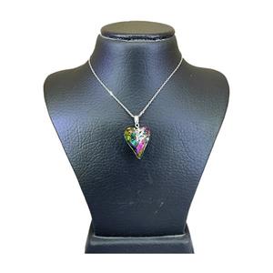 گردنبند نقره زنانه سواروسکی مدل قلب پروانه کد 88452 