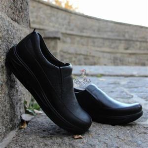 کفش مردانه چرم تبریز مدل ایتالیا رنگ مشکی