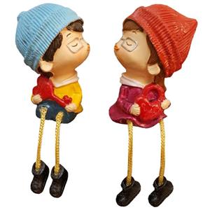 مجسمه لیلپار طرح عینکی مدل HOA-1070-2 مجموعه دو عددی