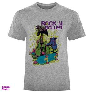 تیشرت آستین کوتاه مردانه طرح ROCK کد R59