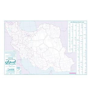 نقشه گنگ تقسیمات کشوری ایران گیتاشناسی نوین کد 1617 