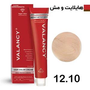 رنگ مو والانسی سری هایلایت شماره 12.10 حجم 100 میلی لیتر رنگ کرم استخوانی