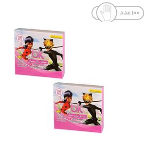 دستکش یکبار مصرف کودک بی کی مدل B200 مجموعه 2 عددی