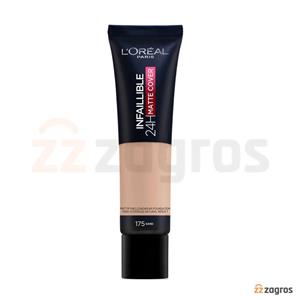 کرم پودر سری Infaillible 24H Matte مدل Amber شماره 32 حجم 30 میلی‌ لیتر لورآل 
