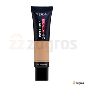 کرم پودر سری Infaillible 24H Matte مدل Amber شماره 32 حجم 30 میلی‌ لیتر لورآل 