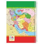 دفتر نقاشی 50 برگ یاس بهشت مدل نقشه ایران