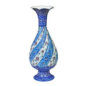 گلدان مینا کاری مسی مدل گل اسلیمی کد 20 
