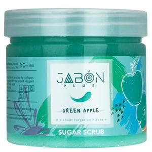 اسکراب شکری لایه بردار پوست ژبن پلاس مدل Green Apple وزن 450 گرمی