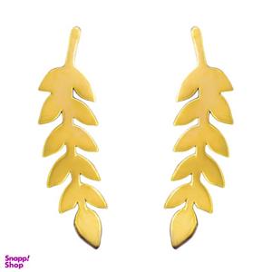 گوشواره طلا 18 عیار زنانه کاپانی مدل برگ زیتون کد KE004 