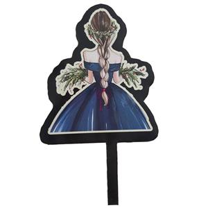 تاپر تزیین کیک طرح دختر باگل کد 210 بسته 20 عددی