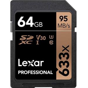 کارت حافظه SDXC لکسار مدل Professional استاندارد UHS-I U1 سرعت 95MBps 633X ظرفیت 64 گیگابایت Lexar Professional UHS-I U1 633X 95MBps SDXC - 64GB