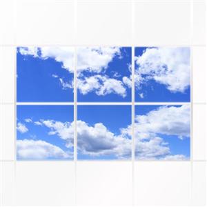 تایل سقفی آسمان مجازی مدل 18-LAV-T سایز 60x60 سانتی متر مجموعه 6 عددی