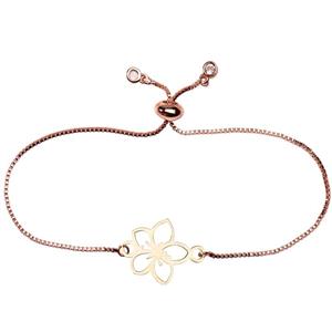دستبند طلا 18 عیار زنانه کرابو طرح گل مدل Kr1340