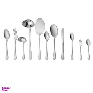 سرویس قاشق و چنگال 98 پارچه ناب استیل مدل ونیز