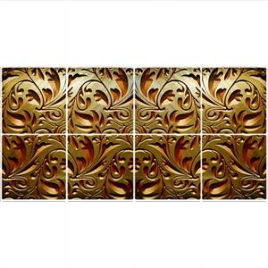 تایل سقفی طرح منبت کد 1033-8 سایز 60x60 سانتی متر مجموعه 8عددی