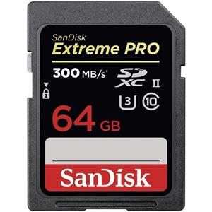 کارت حافظه SDXC سن دیسک مدل Extreme Pro استاندارد UHS-II U3 سرعت 2000X 300MBps ظرفیت 64 گیگابایت SanDisk Extreme Pro UHS-II U3 2000X 300MBps SDXC - 64GB