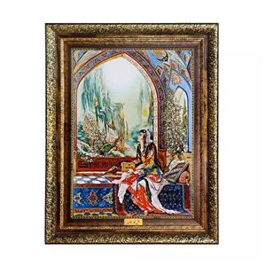 تابلو فرش ماشینی نقش نگار رضوی طرح مینیاتور کد 1435KH