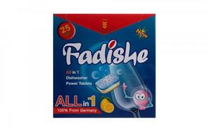 قرص ماشین ظرفشویی فدیشه مدل Lemon بسته 25 عددی Fadishe Lemon Dishwasher Tablets Pack Of 25