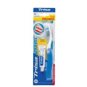 مسواک مسافرتی تریزا مدل Super Promo  + خمیر دندان تریزا  Travel Toothbrush