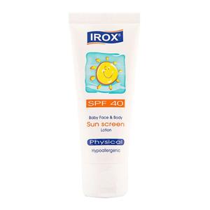 لوسیون ضد افتاب کودک SPF40 ایروکس 100گرم Irox Baby Sunscreen Lotion g 