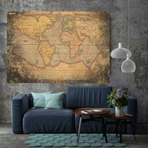 پوستر دیواری طرح نقشه آنتیک جهان کد TFP222 