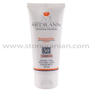 کرم ضد آفتاب رنگی SPF50 مناسب پوست خشک مدیلن 