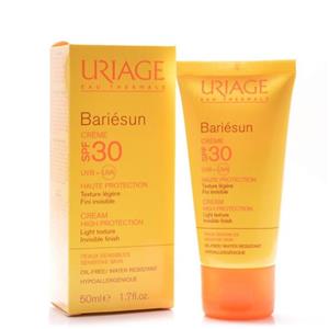 کرم ضد آفتاب فاقد چربی اوریاژ سری Bariesun مدل Invisible Finish SPF30 حجم 50 میلی لیتر Uriage Bariesun SPF30 Cream For All Skins 50 ml