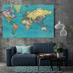پوستر دیواری طرح نقشه آنتیک جهان کد TFP248