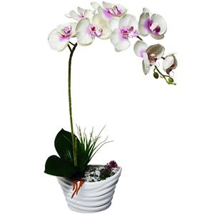 گلدان به همراه گل مصنوعی مدل ارکیده کد 2020