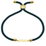 دستبند طلا 18 عیار زنانه کرابو طرح strong مدل kr100394