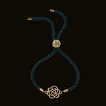 دستبند طلا 18 عیار زنانه آمانژ مدل گل رز کد D9570