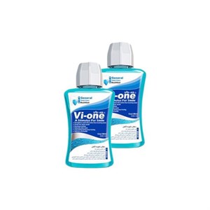 دهان شویه وی وان مدل Cool Mint حجم 330 میلی لیتر مجموعه 5 عددی