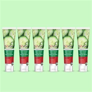 ماسک صورت سودا مدل خیار حجم 100 میلی لیتر مجموعه 6 عددی