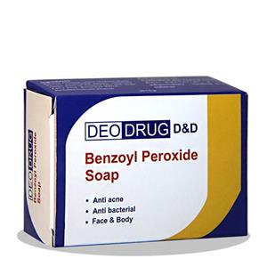 صابون بنزویل پروکساید کنترل و درمان آکنه دئودراگ مناسب انواع پوست 90گرم Deo Drug Benzoyl Proxide Soap 90g