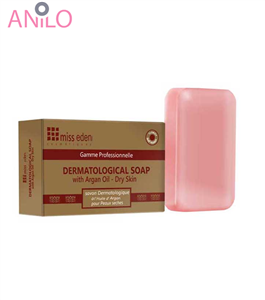 صابون درماتولوژیک روغن آرگان میس ادن مناسب پوست خشک 100 گرم Miss Eden Dermatological Soap with Argan Oil Dry Skin 100g 