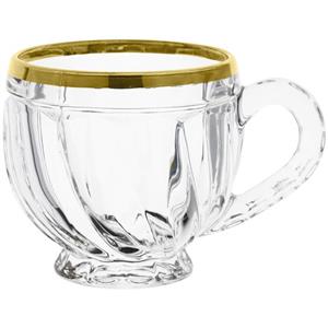 فنجان مدل تولیپ لب طلا بسته  6 عددی