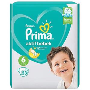 پوشک پریما مدل Aktif سایز 6 بسته 23 عددی 